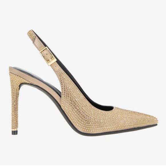 Kenneth Cole New York Shoes - Kenneth Cole Quinnly Shitake Rhinestone Slingback Pumps